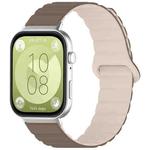 For Huawei Watch Fit4 Pro / Fit4 / Fit3 xDfind Loop Magnetic Glossy Silicone Watch Band(Brown Apricot)