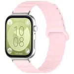 For Huawei Watch Fit4 Pro / Fit4 / Fit3 xDfind Loop Magnetic Glossy Silicone Watch Band(Pink)