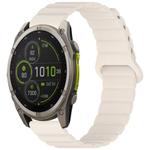 For Garmin Fenix 8/7/6/5 22mm xDfind Loop Magnetic Glossy Silicone Watch Band(Starlight)