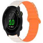 For Garmin Forerunner 45 / 45S / Swim 2 xDfind Loop Magnetic Glossy Silicone Watch Band(Starlight Orange)