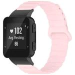 For Garmin Forerunner 35/30/35J xDfind Loop Magnetic Glossy Silicone Watch Band(Pink)