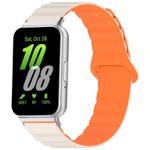 For Samsung Galaxy Fit3 xDfind Loop Magnetic Glossy Silicone Watch Band(Starlight Orange)