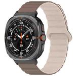 For Samsung Galaxy Watch Ultra / Ultra 2025 xDfind Loop Magnetic Glossy Silicone Watch Band(Brown Apricot)
