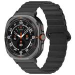 For Samsung Galaxy Watch Ultra / Ultra 2025 xDfind Loop Magnetic Glossy Silicone Watch Band(Black)