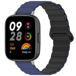 For Redmi Watch 3 xDfind Loop Magnetic Glossy Silicone Watch Band(Dark Blue Black)