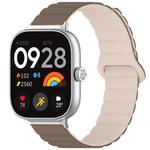 For Xiaomi Smart Band 9 Pro/8 Pro/Redmi Watch 5/4 xDfind Loop Magnetic Glossy Silicone Watch Band(Brown Apricot)