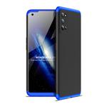 For OPPO Realme 7 Pro GKK Three Stage Splicing Full Coverage PC Protective Case(Black Blue)