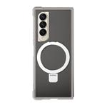 For Samsung Galaxy Z Fold4 Four-corner Shockproof MagSafe Holder Phone Case(Grey)
