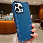 For iPhone 16 Pro Max Solid Color TPU Hybrid PC Shockproof Phone Case(Blue)