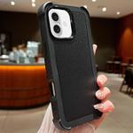 For iPhone 16 Plus Solid Color TPU Hybrid PC Shockproof Phone Case(Black)