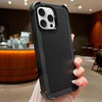 For iPhone 15 Pro Solid Color TPU Hybrid PC Shockproof Phone Case(Black)