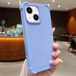 For iPhone 14 Solid Color TPU Hybrid PC Shockproof Phone Case(Purple)