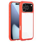 For iPhone 17 Pro Max Solid Color Edge Transparency Acrylic TPU Phone Case(Red)