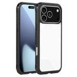 For iPhone 17 Pro Max Solid Color Edge Transparency Acrylic TPU Phone Case(Black)