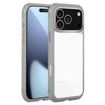 For iPhone 17 Pro Solid Color Edge Transparency Acrylic TPU Phone Case(Grey)