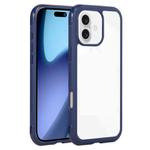 For iPhone 17 Solid Color Edge Transparency Acrylic TPU Phone Case(Royal Blue)
