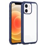 For iPhone 12 / 12 Pro Solid Color Edge Transparency Acrylic TPU Phone Case(Royal Blue)