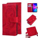 For Xiaomi Redmi 7 / Y3 (Indian Version) Tiger Embossing Pattern Horizontal Flip Leather Case with Holder & Card Slots & Wallet(Red)