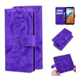 For Xiaomi Redmi 7A Tiger Embossing Pattern Horizontal Flip Leather Case with Holder & Card Slots & Wallet(Purple)