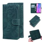 For Xiaomi Redmi 9 Tiger Embossing Pattern Horizontal Flip Leather Case with Holder & Card Slots & Wallet(Green)