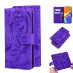 For Xiaomi Redmi 9C Tiger Embossing Pattern Horizontal Flip Leather Case with Holder & Card Slots & Wallet(Purple)