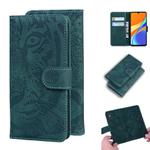 For Xiaomi Redmi 9C Tiger Embossing Pattern Horizontal Flip Leather Case with Holder & Card Slots & Wallet(Green)