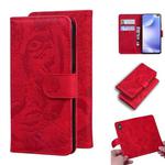 For Xiaomi Redmi K30 Tiger Embossing Pattern Horizontal Flip Leather Case with Holder & Card Slots & Wallet(Red)