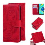 For Xiaomi Redmi Note 9S / Note 9 Pro / Note 9 Pro Max Tiger Embossing Pattern Horizontal Flip Leather Case with Holder & Card Slots & Wallet(Red)
