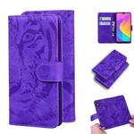 For Xiaomi Mi 9 Lite / CC9 Tiger Embossing Pattern Horizontal Flip Leather Case with Holder & Card Slots & Wallet(Purple)