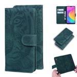 For Xiaomi Mi 9 Lite / CC9 Tiger Embossing Pattern Horizontal Flip Leather Case with Holder & Card Slots & Wallet(Green)