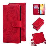 For Xiaomi Redmi Note 10 Lite Tiger Embossing Pattern Horizontal Flip Leather Case with Holder & Card Slots & Wallet(Red)