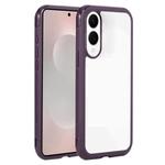 For Samsung Galaxy S25 Edge 5G Solid Color Edge Transparency Acrylic TPU Phone Case(Dark Purple)