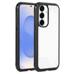 For Samsung Galaxy S25+ / S24+ 5G Solid Color Edge Transparency Acrylic TPU Phone Case(Black)