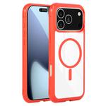For iPhone 17 Pro Max Solid Color Edge Transparency MagSafe Magnetic Phone Case(Red)