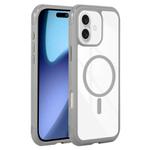 For iPhone 17 Solid Color Edge Transparency MagSafe Magnetic Phone Case(Grey)