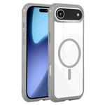 For iPhone 17 Air Solid Color Edge Transparency MagSafe Magnetic Phone Case(Grey)