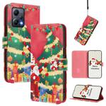 For Redmi Note 12 5G Global / Xiaomi Poco X5 Christmas Series Buckle Leather Phone Case with Hand Strap(Christmas Tree)