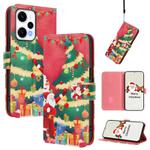 For Redmi Note 12 Turbo 5G / Xiaomi Poco F5 Christmas Series Buckle Leather Phone Case with Hand Strap(Christmas Tree)