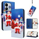 For Redmi Note 14 4G 164.84mm Christmas Series Buckle Leather Phone Case with Hand Strap(Christmas Eve)