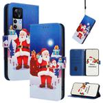 For Xiaomi 12T / 12T Pro / Redmi K50 Ultra Christmas Series Buckle Leather Phone Case with Hand Strap(Christmas Eve)