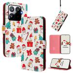 For Xiaomi 15T Pro Christmas Series Buckle Leather Phone Case with Hand Strap(Christmas Elements)
