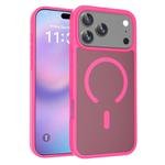 For iPhone 17 Pro Max Skin Feel TPU Hybrid PC MagSafe Phone Case(Rose Red)