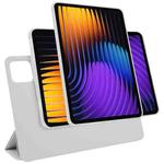 For Xiaomi Pad 7 / 7 Pro Trifold Magnetic Split Acrylic Leather Tablet Case(Grey)