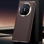 For Huawei Mate X5 / X3 Folding Shaft Skin Feel Leather Texture Cooling MagSafe Phone Case(Brown)