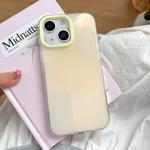 For iPhone 15 Plus Large Camera Frame Vibrant Jelly Color TPU + IMD Phone Case(Yellow)