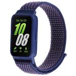 For Samsung Galaxy Fit 3 xDfind Watch Frame Integrated Nylon Hook and Loop Fastener Watch Band(Indigo)