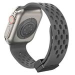 For Apple Watch 38 / 40 / 41 / S10 42mm xDfind Magnetic Clasp Silicone Watch Band(Gray)