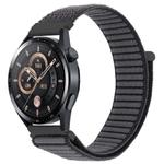 22mm xDfind Wave Texture Nylon Hook and Loop Fastener Watch Band(Charcoal Gray)