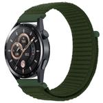 22mm xDfind Wave Texture Nylon Hook and Loop Fastener Watch Band(Army Green)
