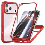 For iPhone 17 Pro Max Double-sided Plastic Glass Phone Protective Case(Red)